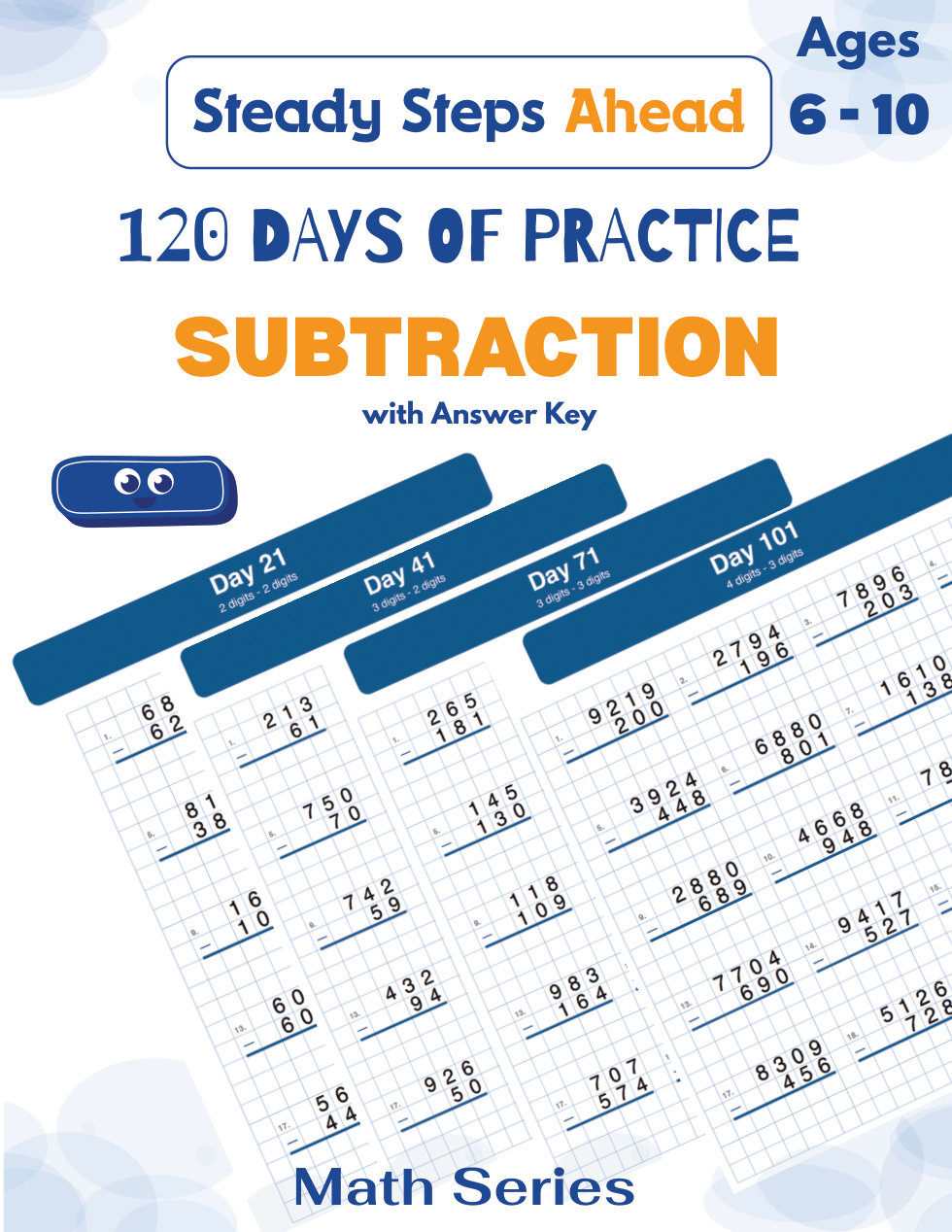 Subtraction Practice Workbook cover