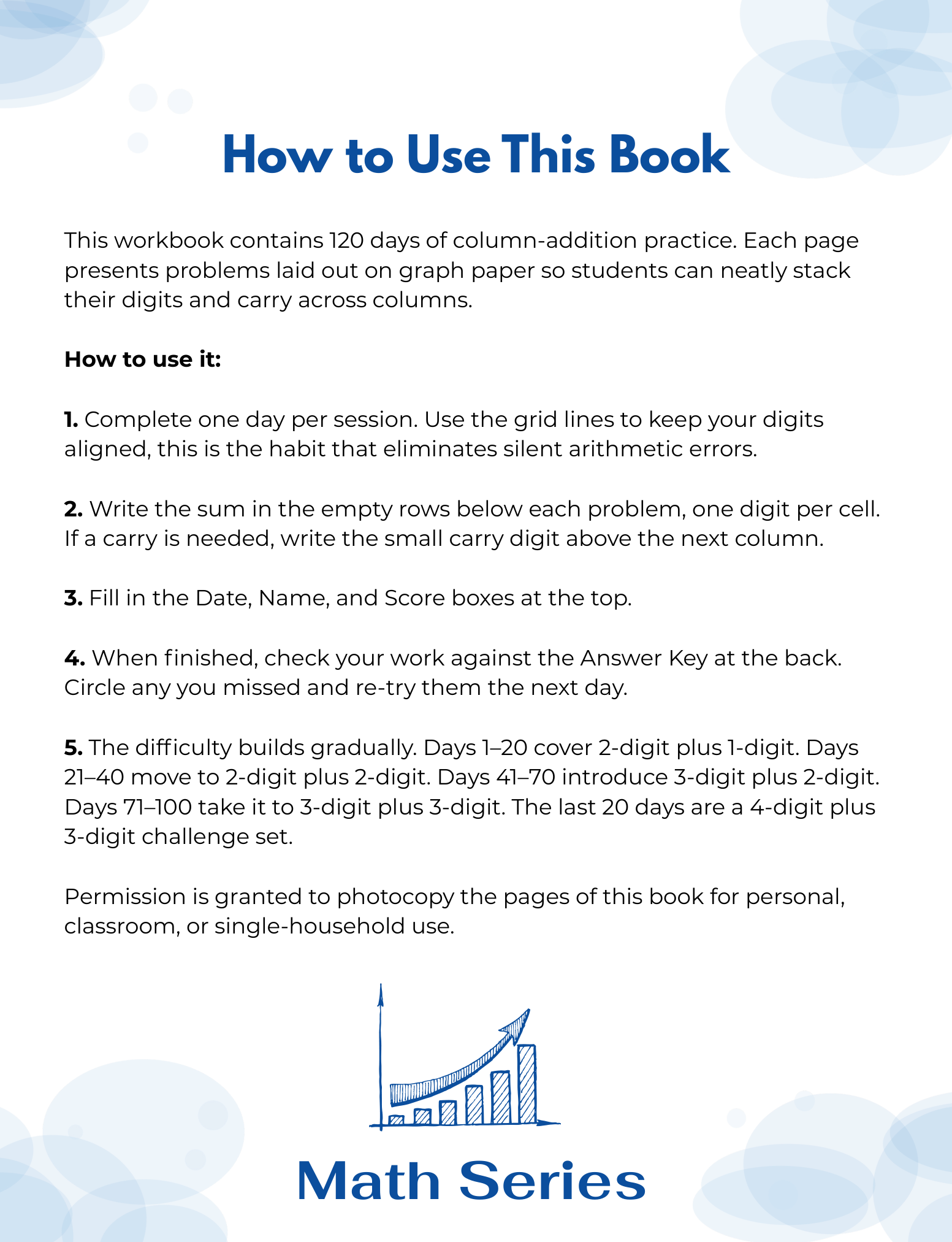 How to use this workbook
