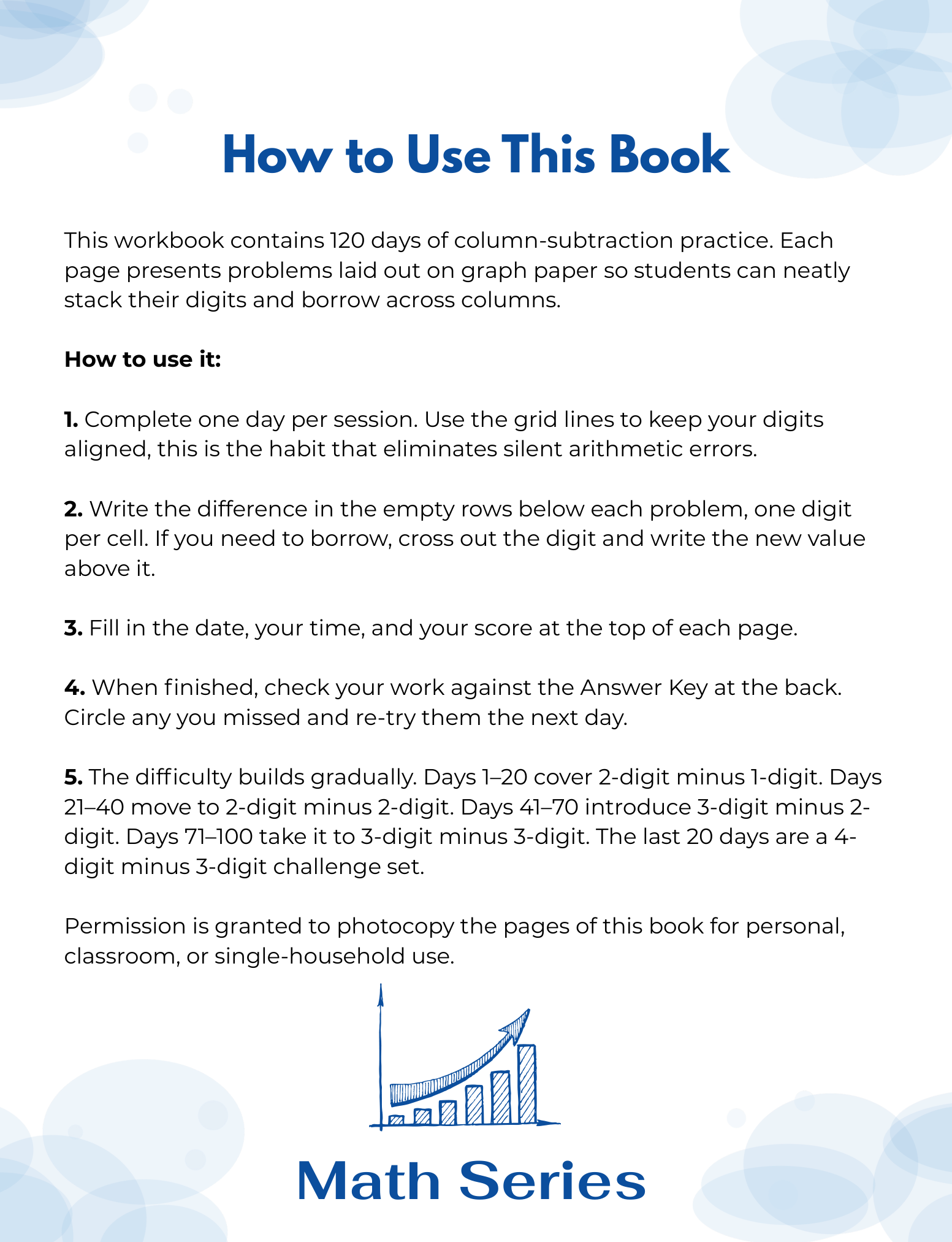 How to use this workbook